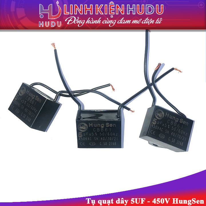 Tụ quạt dây 5UF 450V HungSen