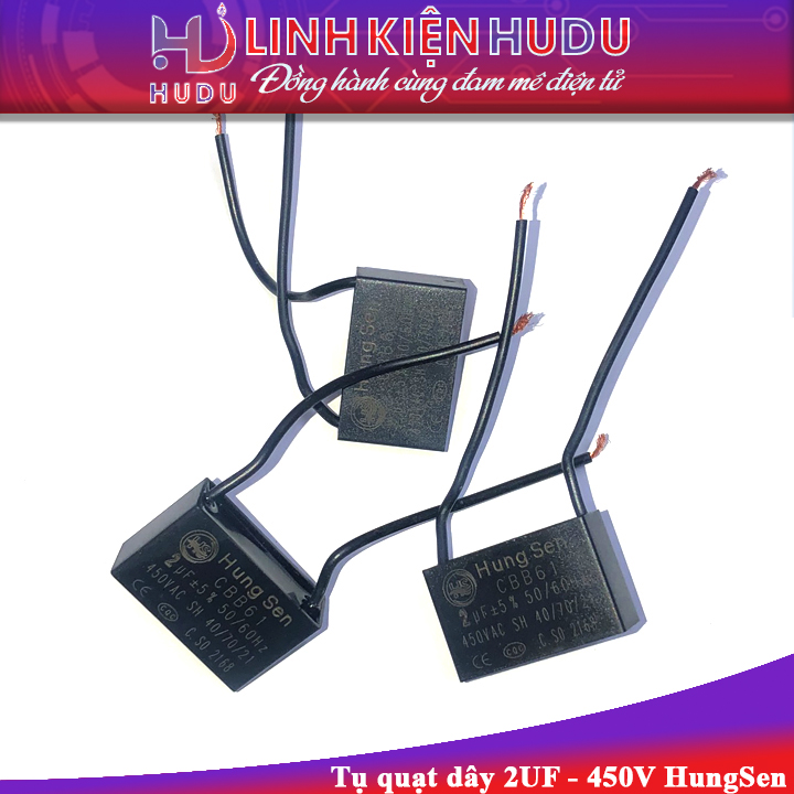 Tụ quạt dây 2UF 450V HungSen