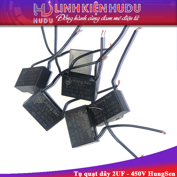 Tụ quạt dây 2UF 450V HungSen