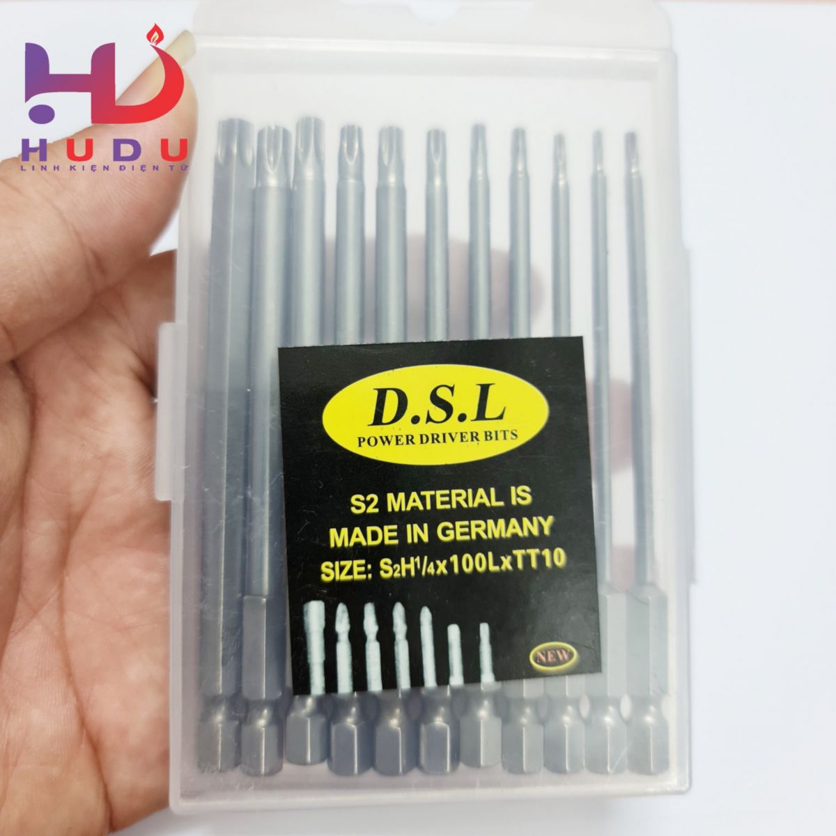 Sản phẩm bộ 11 đầu bắn vít DSL hoa thị dài 10cm cao cấp