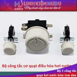 Bộ 3 công tắc quạt hơi nước kèm tem dán