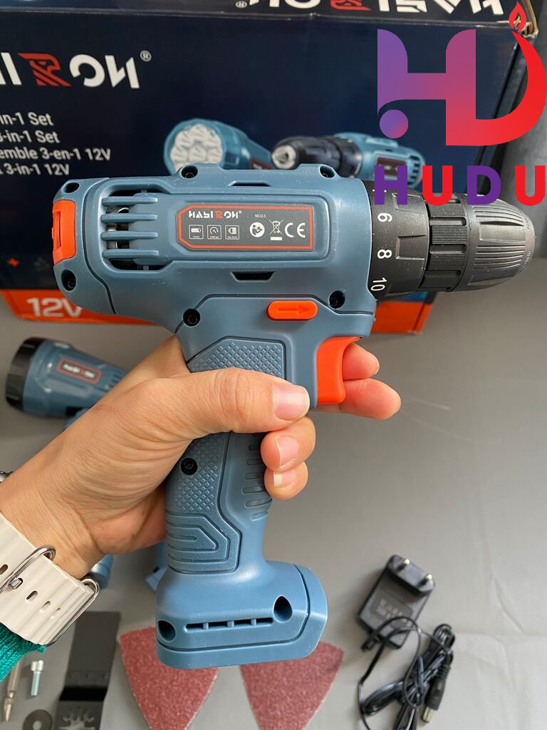 Sản phẩm Bộ 3 sản phẩm Máy bắt vít, đèn pin, máy chà nhám chính hãng NANSIRO