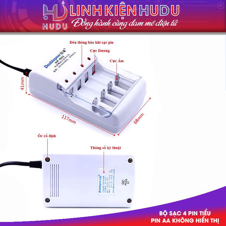 Sạc 4 pin không hiển thị