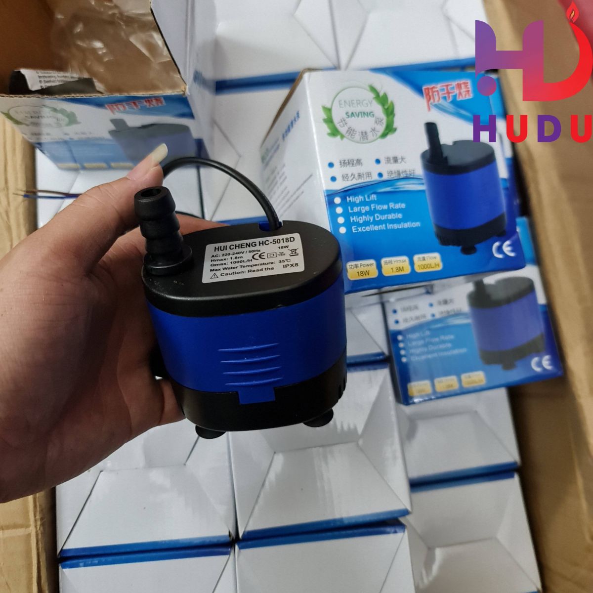 Linh kiện Hudu cung cấp bơm quạt nước Huicheng 18W tự ngắt đảm bảo chất lượng tốt