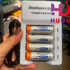 Combo Bộ sạc kèm pin tiểu AA AAA Doublepow 3200mah chính hãng