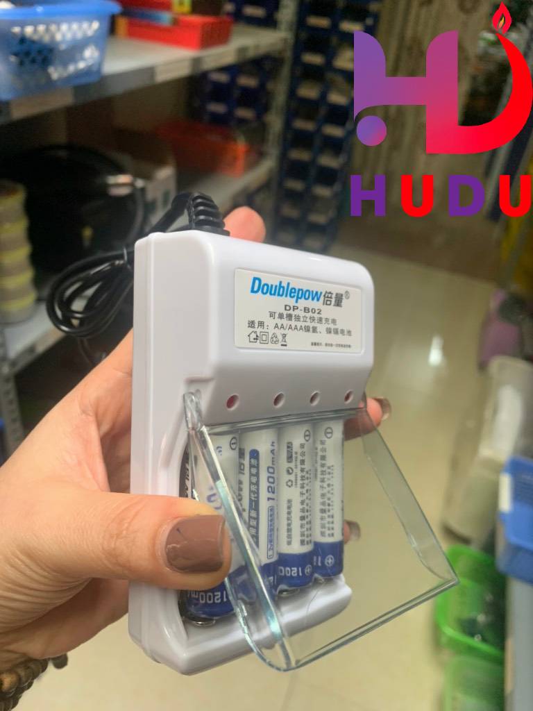 Linh kiện Hudu cung cấp combo bộ sạc pin AA AAA Doublepow 1200mah chính hãng đảm bảo chất lượng tốt