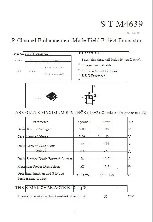 datasheet stm4639