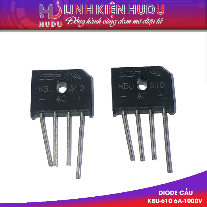DIODE CẦU KBU-610 6A-1000V