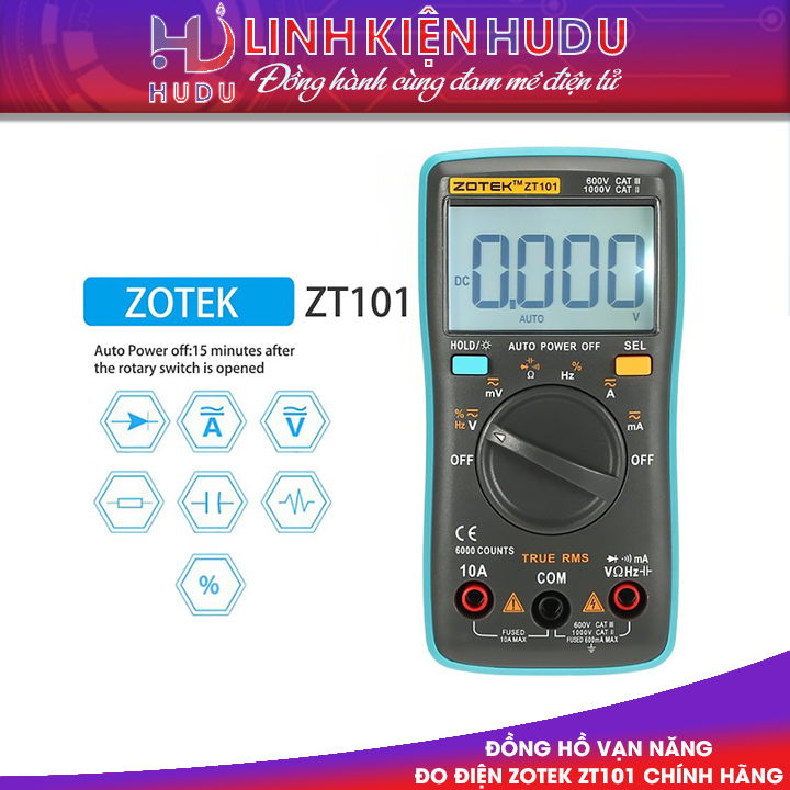 ĐỒNG HỒ VẠN NĂNG ZOTEK - ZT101 CHÍNH HÃNG