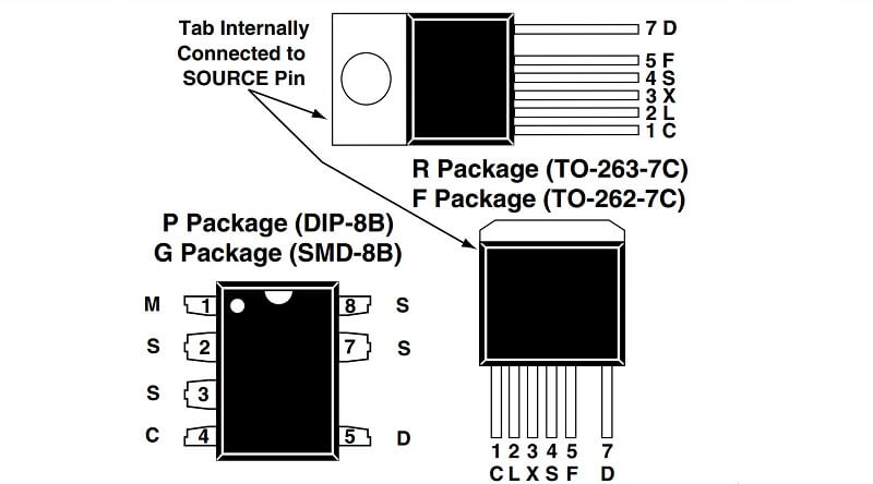 Sơ đồ chân TOP244PN