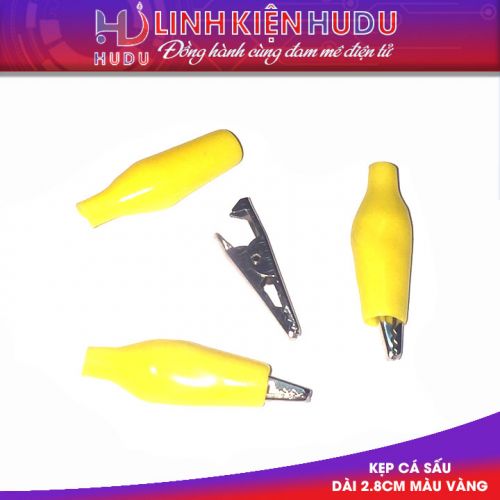 Kẹp cá sấu dài 2.8cm màu vàng