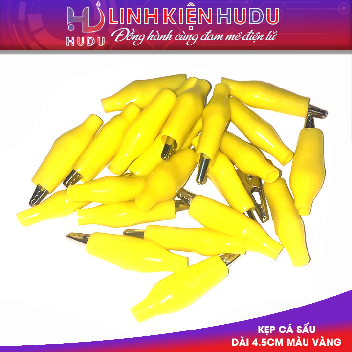 Kẹp cá sấu dài 4.5cm màu vàng