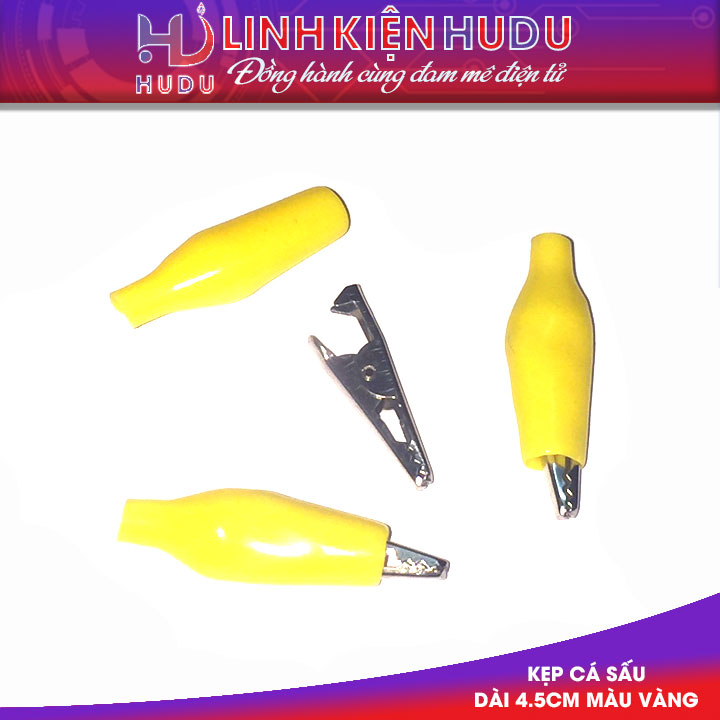 Kẹp cá sấu dài 4.5cm màu vàng