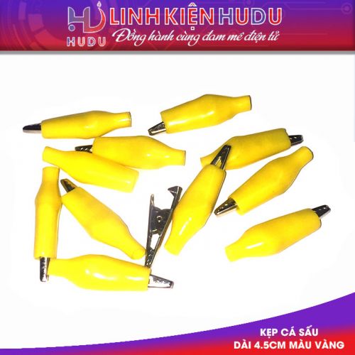 Kẹp cá sấu dài 4.5cm màu vàng