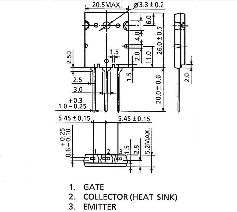 Kích thước của GT60J323