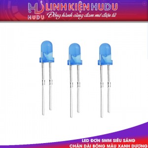 Bóng màu xanh dương Led đơn 5mm chân dài
