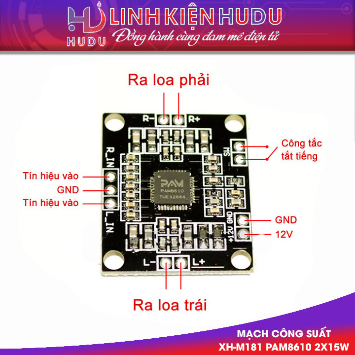 Mạch công suất XH-M181 PAM8610 2x15W