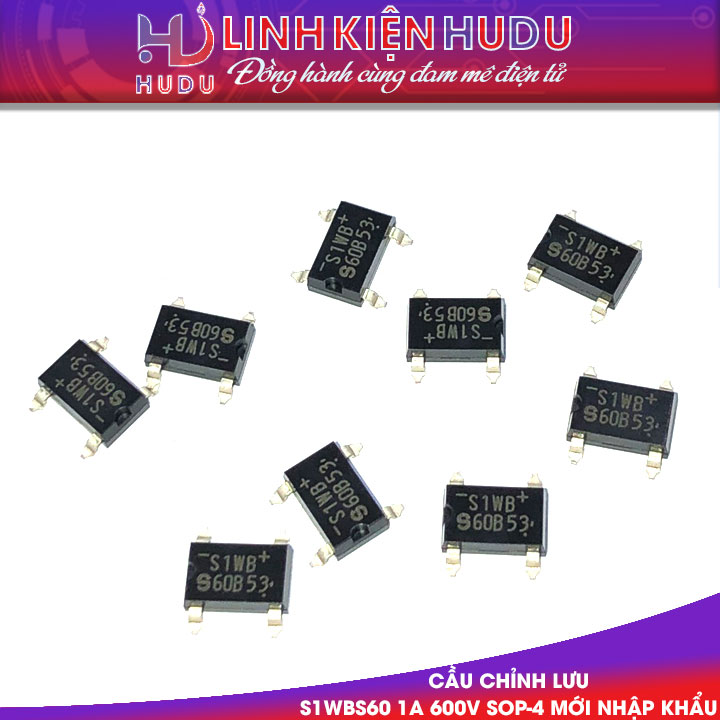 Cầu chỉnh lưu S1WBS60 1A 600V Sop-4