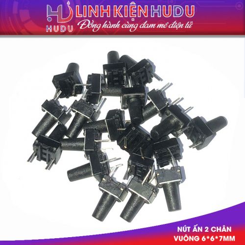 Nút ấn 2 chân vuông 6*6*7mm