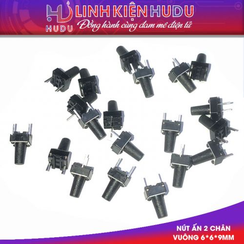 Nút ấn 2 chân vuông 6*6*9mm