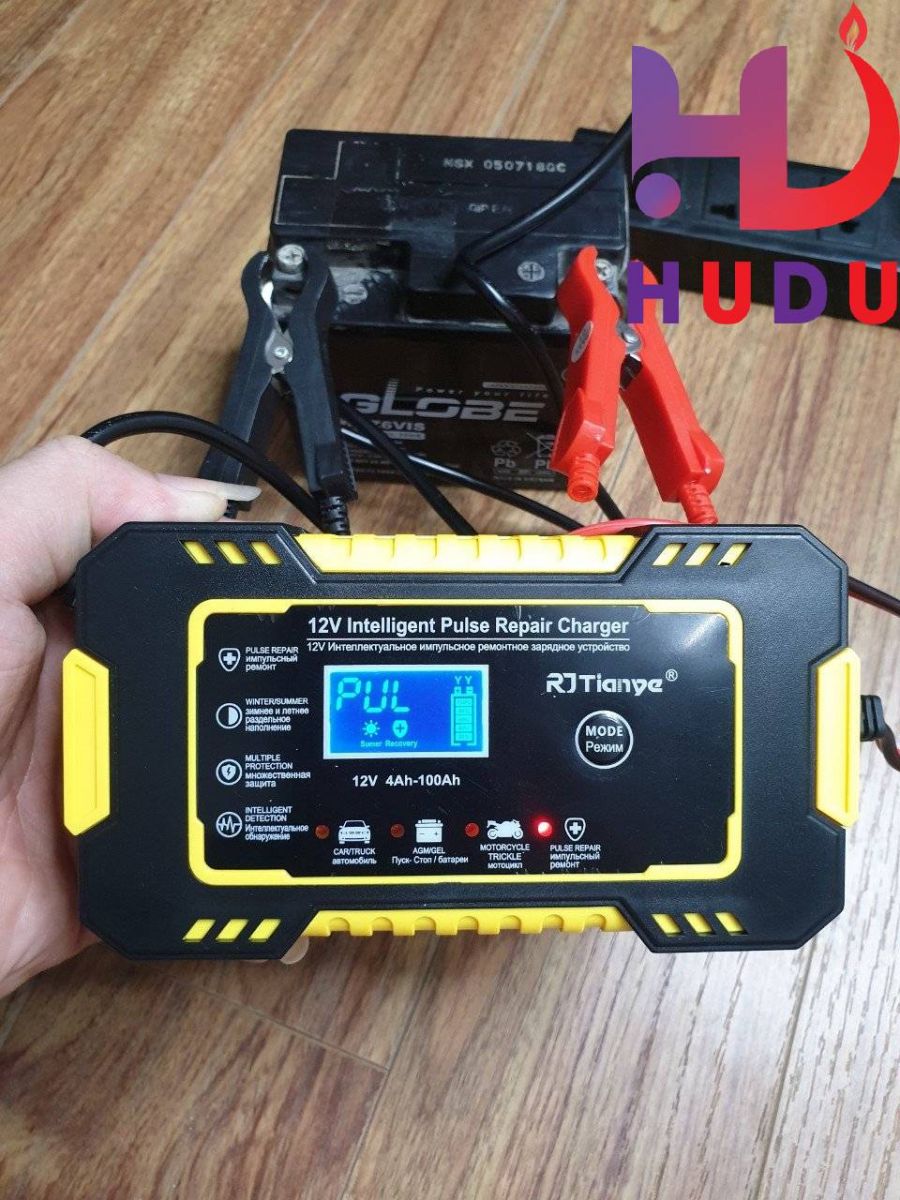Linh kiện Hudu cung cấp sạc ắc quy tự động 12V khử sunfat và phục hồi bình đảm bảo chất lượng tốt