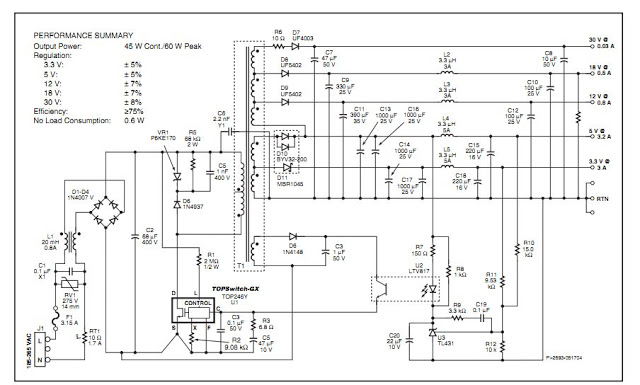 Sơ đồ nguồn TOP nhiều cấp điện áp