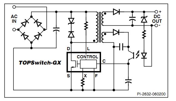 Sơ đồ nguyên lý cơ bản nguồn TOP250