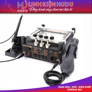 Trạm khò + hàn + mâm nhiệt Gordak 863 chính hãng