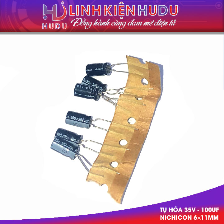 TỤ HÓA 35V - 100UF NICHICON 6×11MM