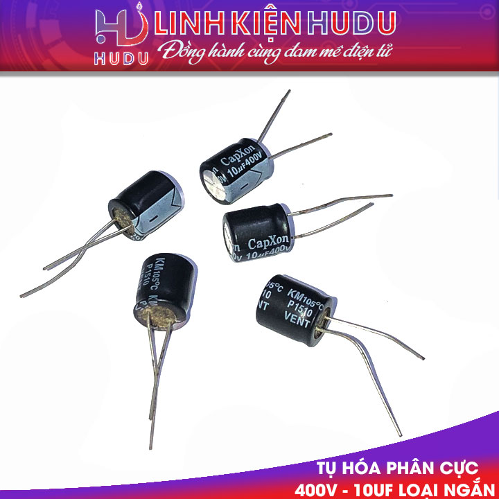 TỤ HÓA 400V - 10UF LOẠI NGẮN