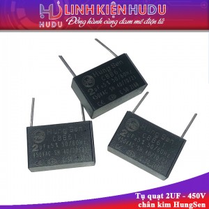 Tụ quạt 2UF 450V chân kim HungSen