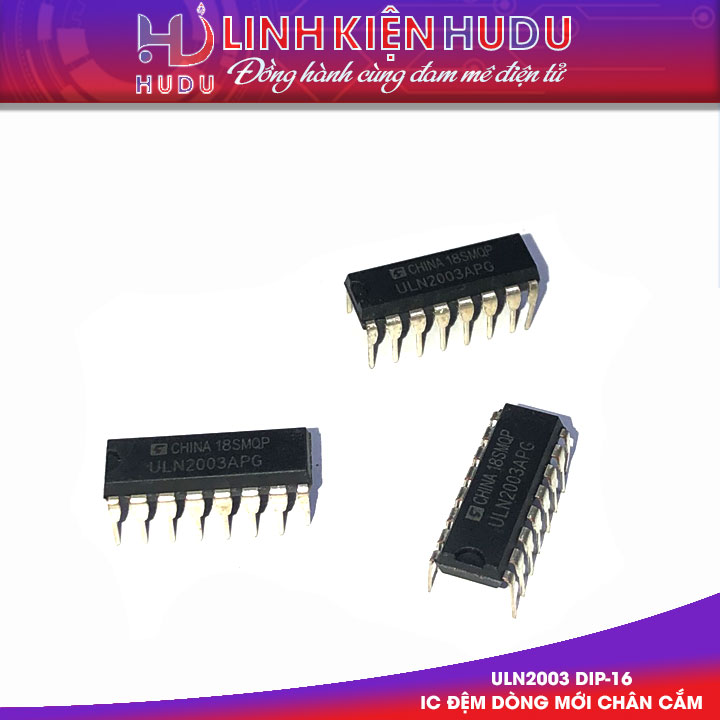 ULN2003 DIP-16 MỚI CHÂN CẮM